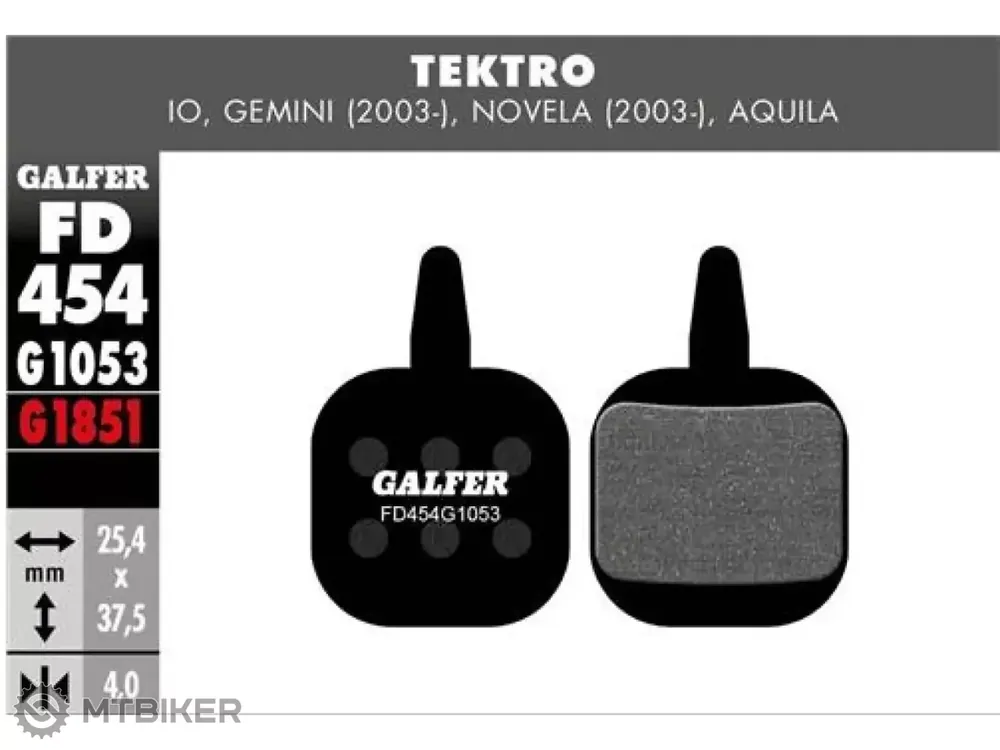 Horká Nabídka Galfer FD454 G1053 Standard brzdové destičky, organické