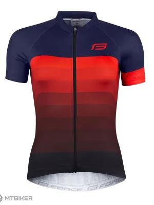 FORCE Ascent dámský dres, modrá/červená Speciální Cena