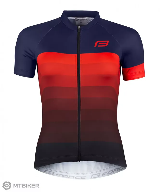 FORCE Ascent dámský dres, modrá/červená Speciální Cena
