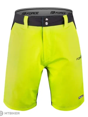Akce FORCE Blade MTB kraťasy s vložkou, černé/fluo