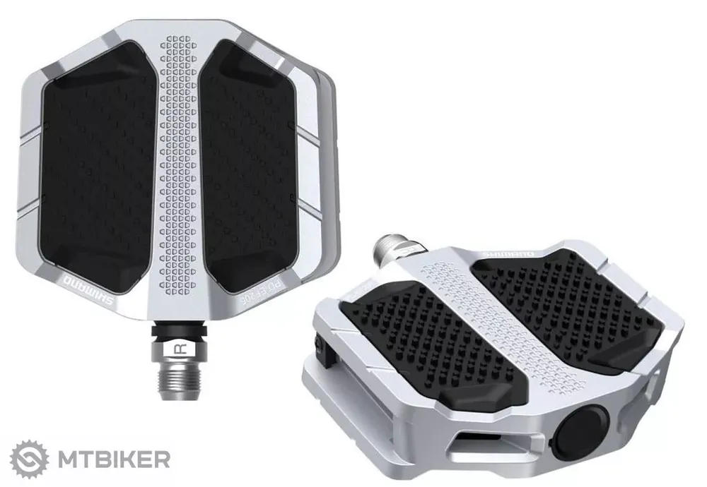 Dokud Zásoby Vydrží Shimano PD-EF205 Flat platformové pedály, stříbrná