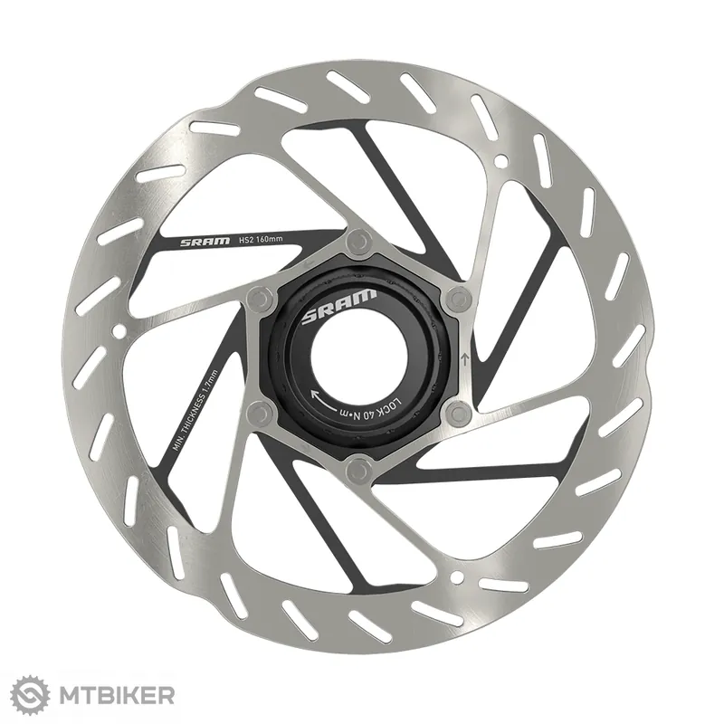 SRAM HS2 Rounded brzdový kotouč, 160 mm, Center Lock Nízká Cena