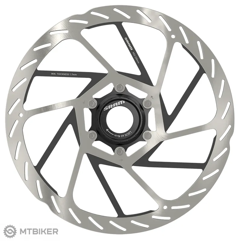 Cenově Výhodný SRAM HS2 Rounded brzdový kotouč, 220 mm, Center Lock