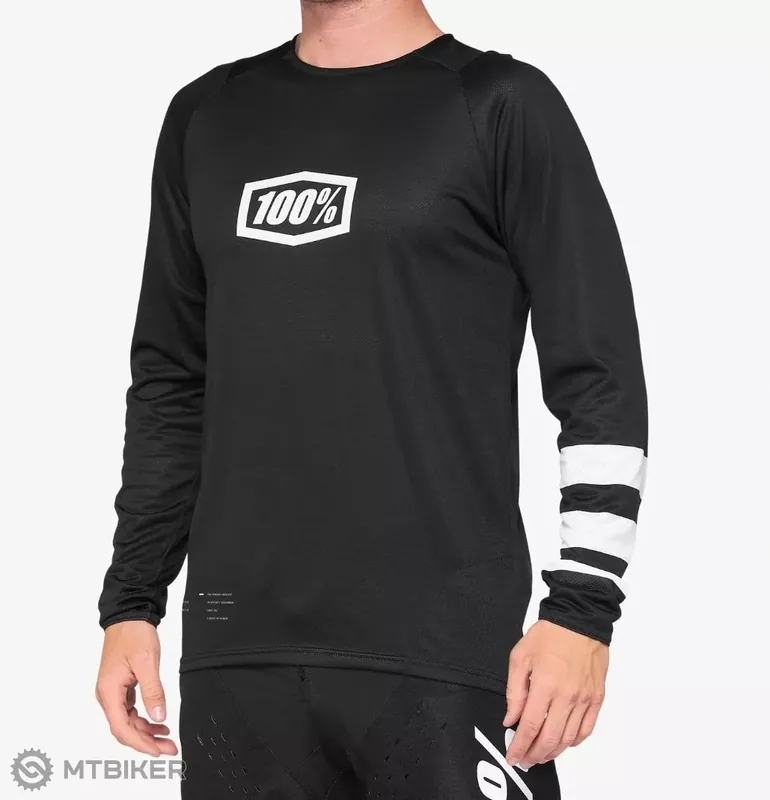 100% R-Core dres, černý/bílý Sleva