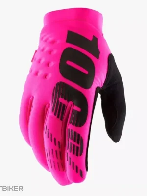 100% Brisker dámské rukavice, neon pink/black Speciální Cena