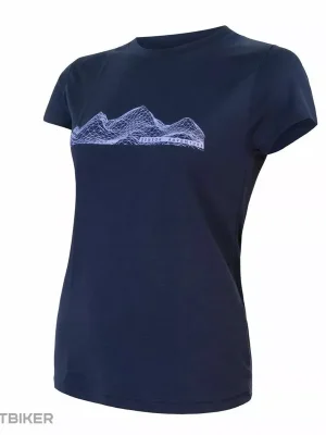 Sensor Merino Active PT Mountains dámské triko, deep blue Oblíbený