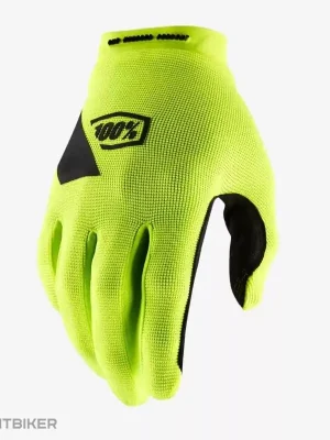100% Ridecamp dámské rukavice, fluo yellow/black Finální Výprodej