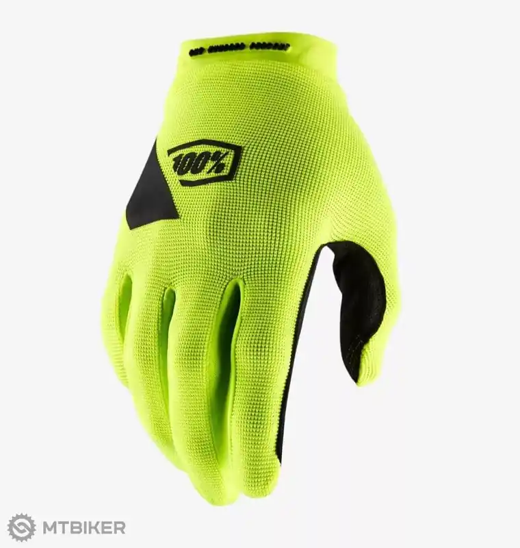 100% Ridecamp dámské rukavice, fluo yellow/black Finální Výprodej