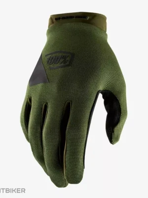 100% Ridecamp rukavice, army green/black Vrácení Zdarma