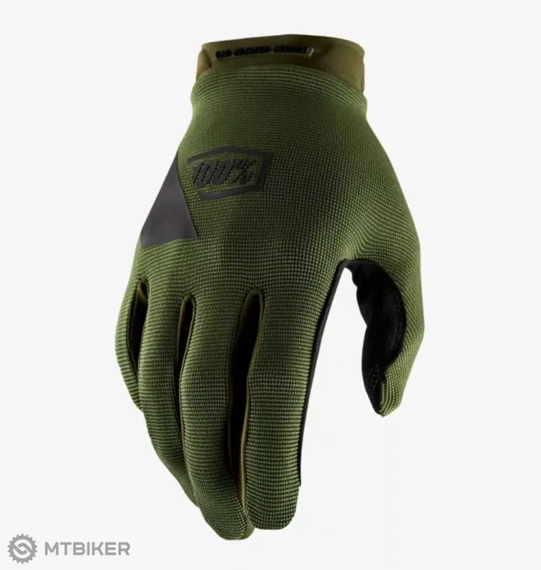 100% Ridecamp rukavice, army green/black Vrácení Zdarma