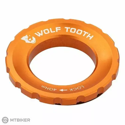Wolf Tooth Centerlock externí matice, oranžová Originální