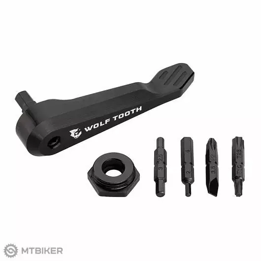 Wolf Tooth Axle Handle multiklíč 10 funkcí, černá Akční Cena