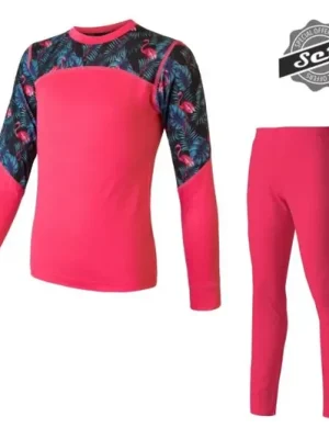 Sensor Merino Impress dětský set, magenta/floral Koupit Online
