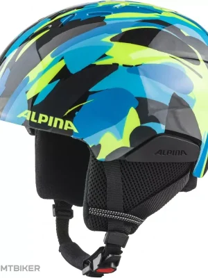 ALPINA PIZI dětská přilba, neon blue/green gloss Akce