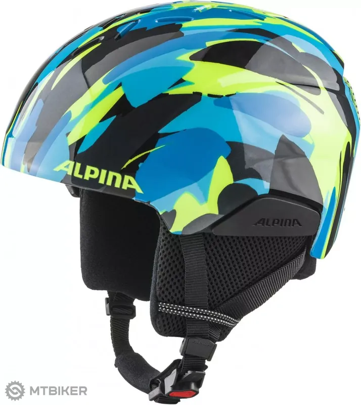 ALPINA PIZI dětská přilba, neon blue/green gloss Akce