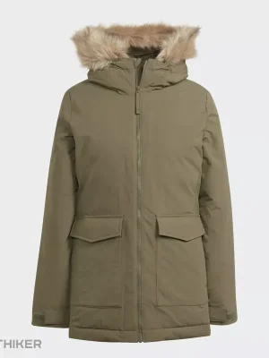 adidas HO FUR dámská bunda, olivová ztráta Pouze Dnes