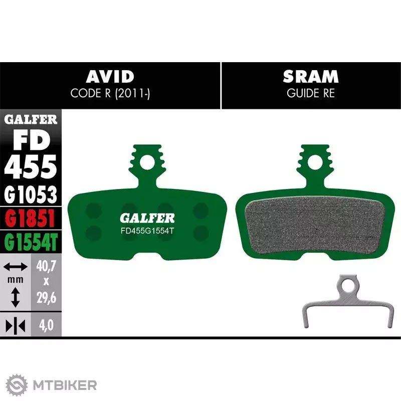 Galfer FD455 G1554T Pro brzdové destičky, organické Sleva