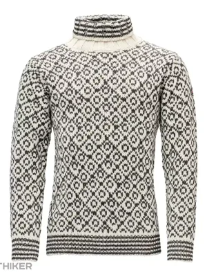 Víkendová Akce Devold SVALBARD WOOL HIGH NECK svetr, offwhite/anth.