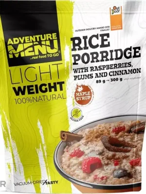 Adventure Menu Rýžová kaše, maliny/švestky/skořice, 89 g Nakupujte Hned