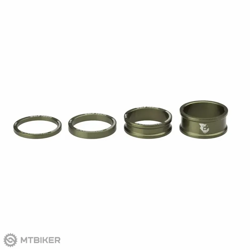 Vysoce Kvalitní Wolf Tooth sada podložek pod představec, 1 1/8", olive