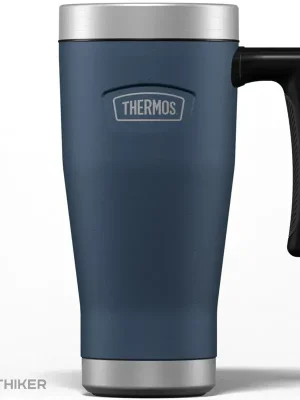 Thermos vodotěsný termohrnek s držadlem, 470 ml, modrá Expresní Doručení