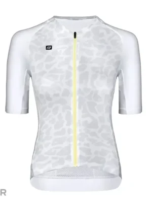 FORCE Leopard Lady dámský dres, bílá/šedá Omezená Nabídka