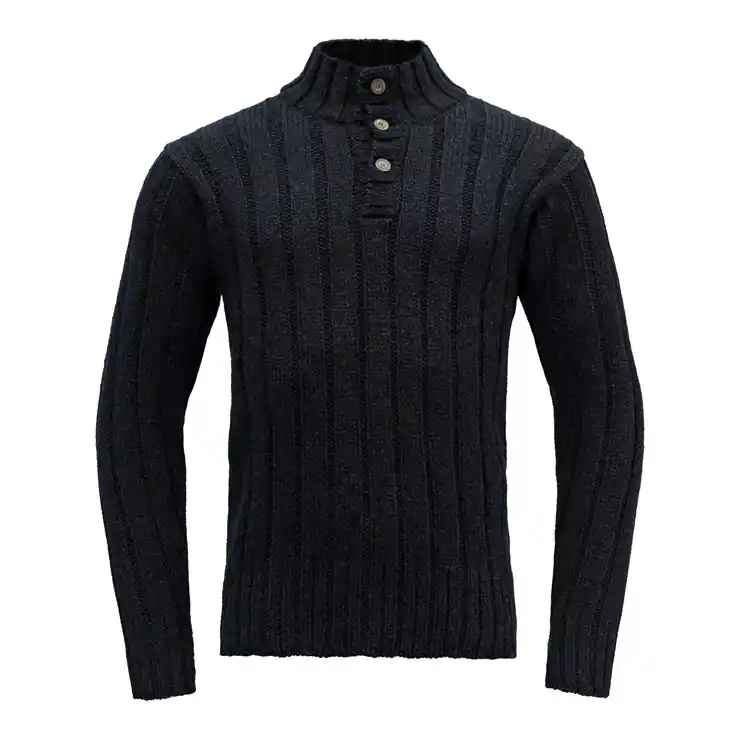 Devold vlněný svetr s knoflíky Nansen Wool Button Neck Sezónní Sleva