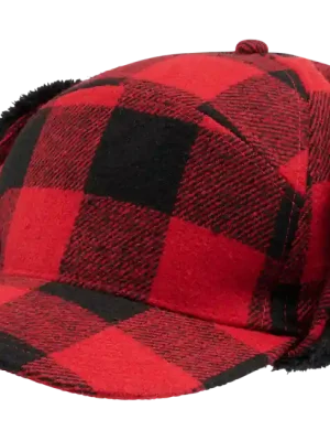 Brandit Lumberjack zimní čepice, červeno černá Časově Omezené