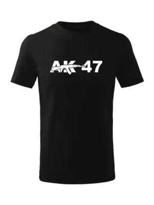 DRAGOWA Dětské krátké tričko AK47, černá Oblíbený