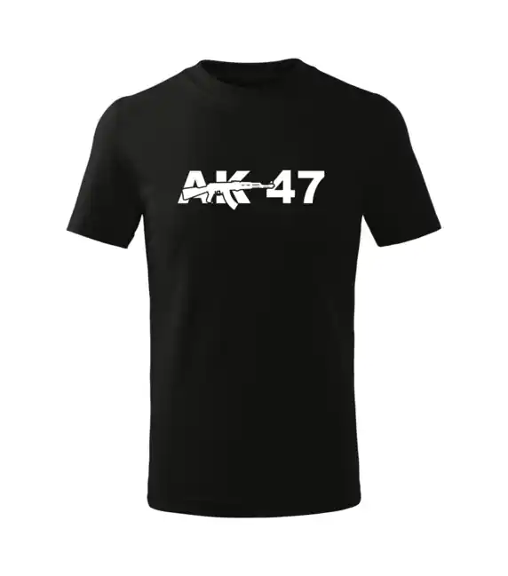 DRAGOWA Dětské krátké tričko AK47, černá Oblíbený