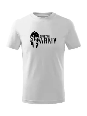 Cenově Výhodný DRAGOWA Dětské krátké tričko Spartan army, bílá