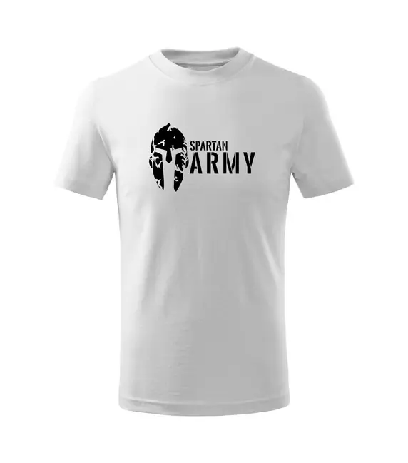 Cenově Výhodný DRAGOWA Dětské krátké tričko Spartan army, bílá
