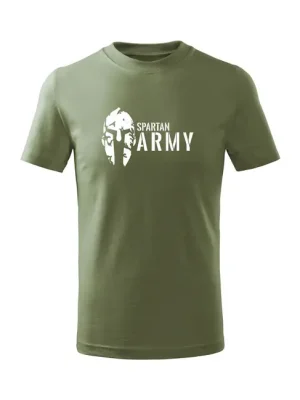 Nejlepší Volba DRAGOWA Dětské krátké tričko Spartan army,, olivová