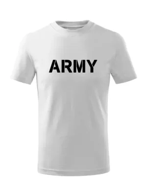 Sleva DRAGOWA Dětské krátké tričko Army, bílá