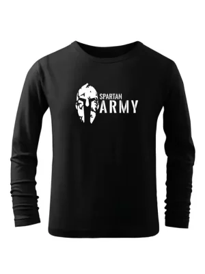 DRAGOWA Dětské dlhé tričko Spartan army, černá Cenová Bomba