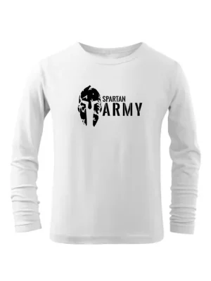 Horká Nabídka DRAGOWA Dětské dlhé tričko Spartan army, bílá
