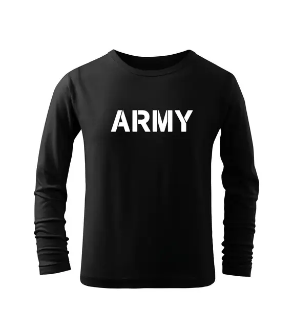 DRAGOWA Dětské dlhé tričko Army, černá Jen Po Omezenou Doba