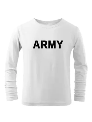 DRAGOWA Dětské dlhé tričko Army, bílá Cenová Bomba