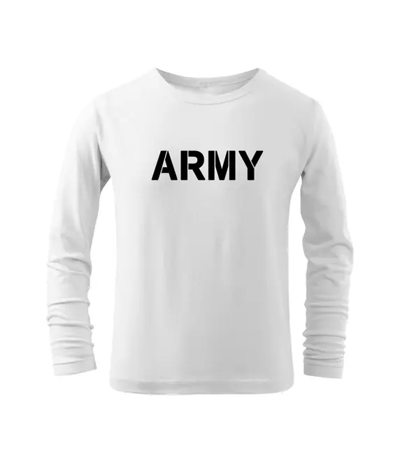 DRAGOWA Dětské dlhé tričko Army, bílá Cenová Bomba