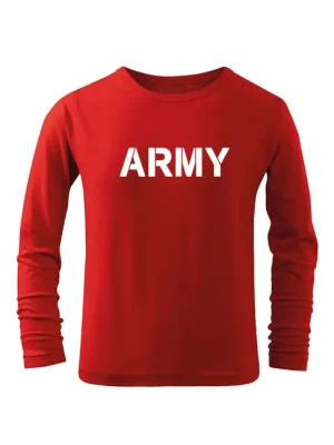 Poslední Šance DRAGOWA Dětské dlhé tričko Army, červená