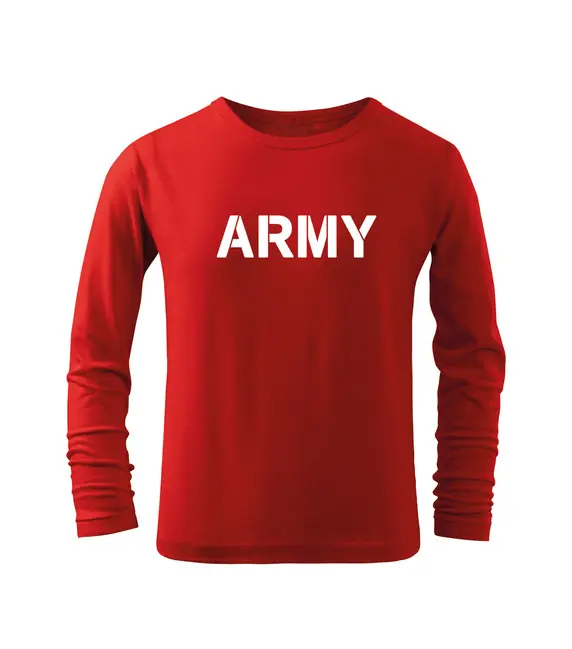 Poslední Šance DRAGOWA Dětské dlhé tričko Army, červená