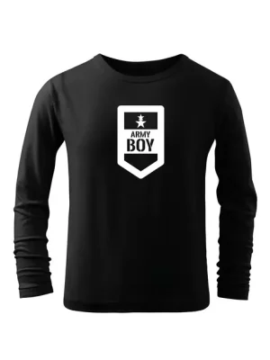 Levný DRAGOWA Dětské dlhé tričko Army boy, černá
