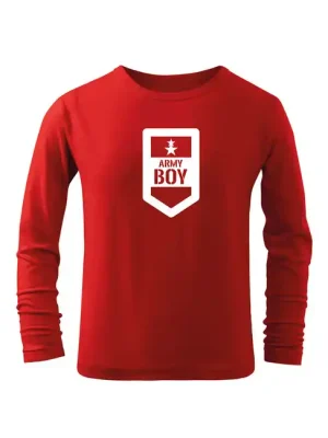 Omezená Nabídka DRAGOWA Dětské dlhé tričko Army boy, červená