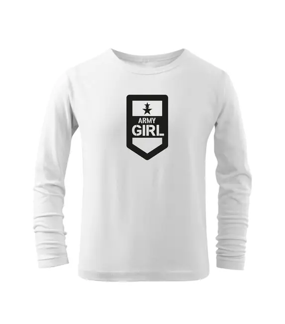 Top Prodej DRAGOWA Dětské dlhé tričko Army girl, bílá