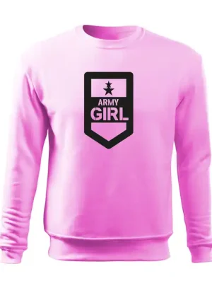 DRAGOWA Dětská mikina Army girl, růžová Originální