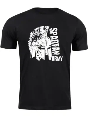 Koupit Online DRAGOWA krátké tričko spartan army León, černá 160g/m2