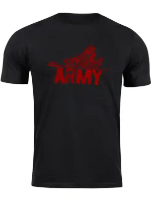 Víkendová Akce DRAGOWA krátké tričko spartan army RedNabis, černá 160g/m2