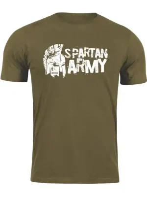 Aktuální DRAGOWA krátké tričko spartan army Aristón, olivová 160g/m2
