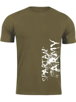 DRAGOWA krátké tričko spartan army WAR, olivová 160g/m2 Nejlepší Cena