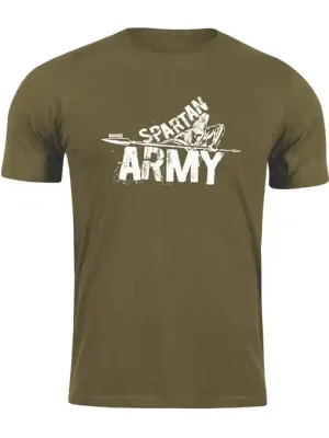 Bezpečná Platba DRAGOWA krátké tričko spartan army Nabis, olivová 160g/m2